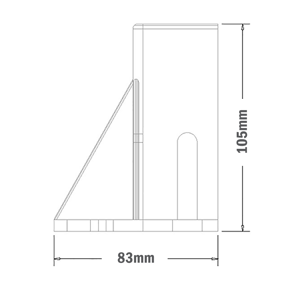 33-45453S-0 MODULAR SOLUTIONS MOUNTING FOOT 2 SIDED FOR 45 X 45 PARTICALLY ENCLOSED